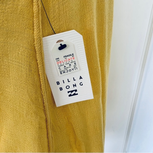 Billabong Babydoll Dress Cover-Up Yellow Size Medium NWT - Picture 13 of 15